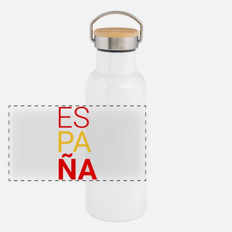 Spain Panoramic Thermal Bottle with Bamboo Lid