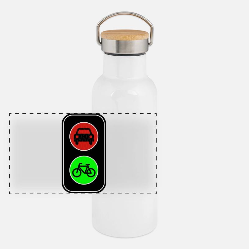 Vert pour le vélo Gourde isotherme avec bouchon en bambou