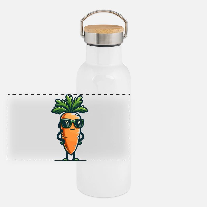 Carrot Couture: Das Trendsetter-Veggie Panorama Thermosflasche mit Bambusdeckel