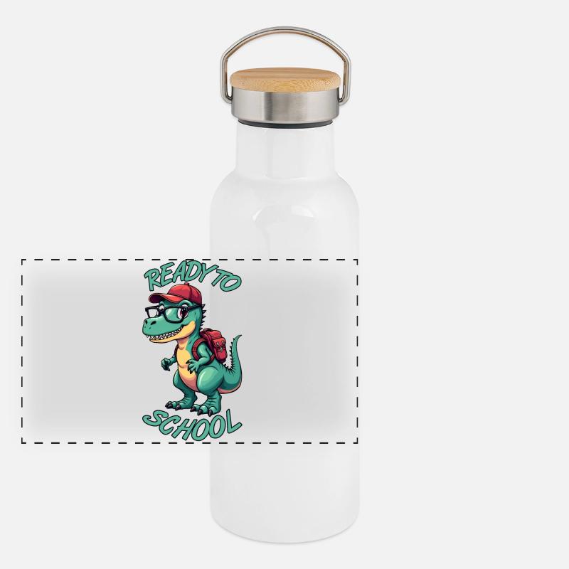 DINO RENTRÉE SCOLAIRE Gourde isotherme avec bouchon en bambou