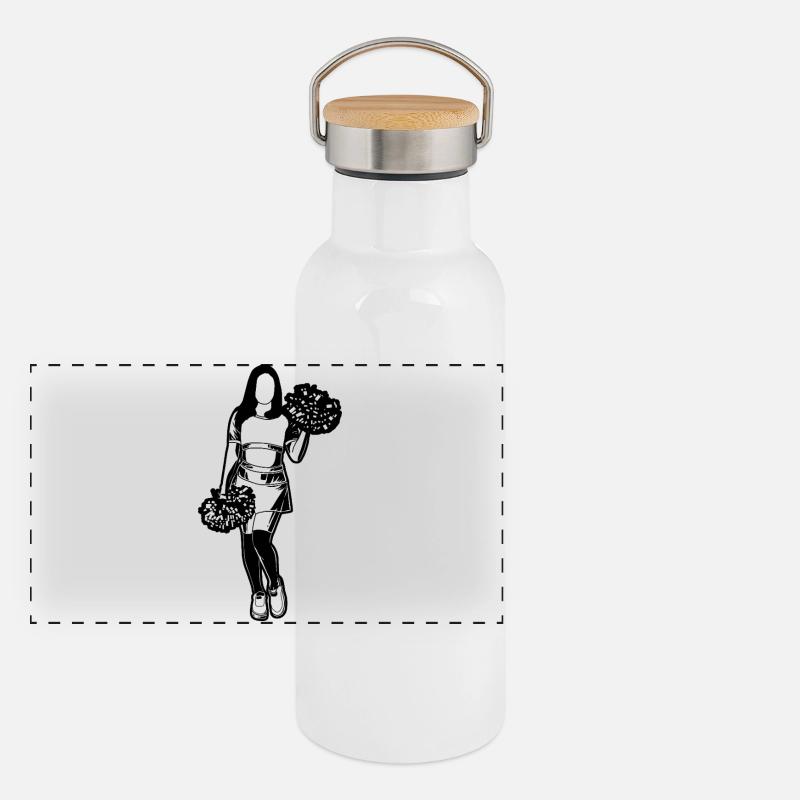 Cheerleader Panoramic Thermal Bottle with Bamboo Lid