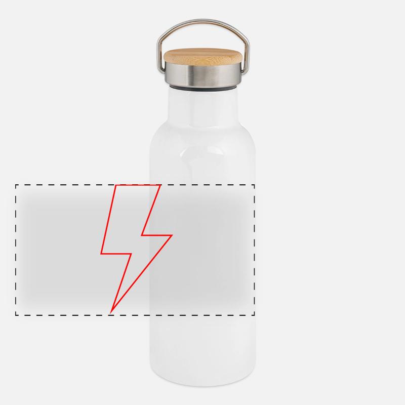 The Red Bolt - Standard Panoramic Thermal Bottle with Bamboo Lid