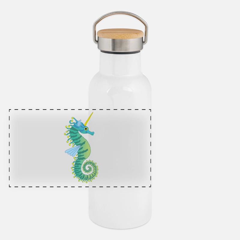 Licorne de mer Gourde isotherme avec bouchon en bambou