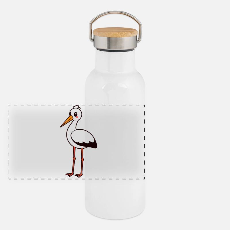 Cigogne Gourde isotherme avec bouchon en bambou