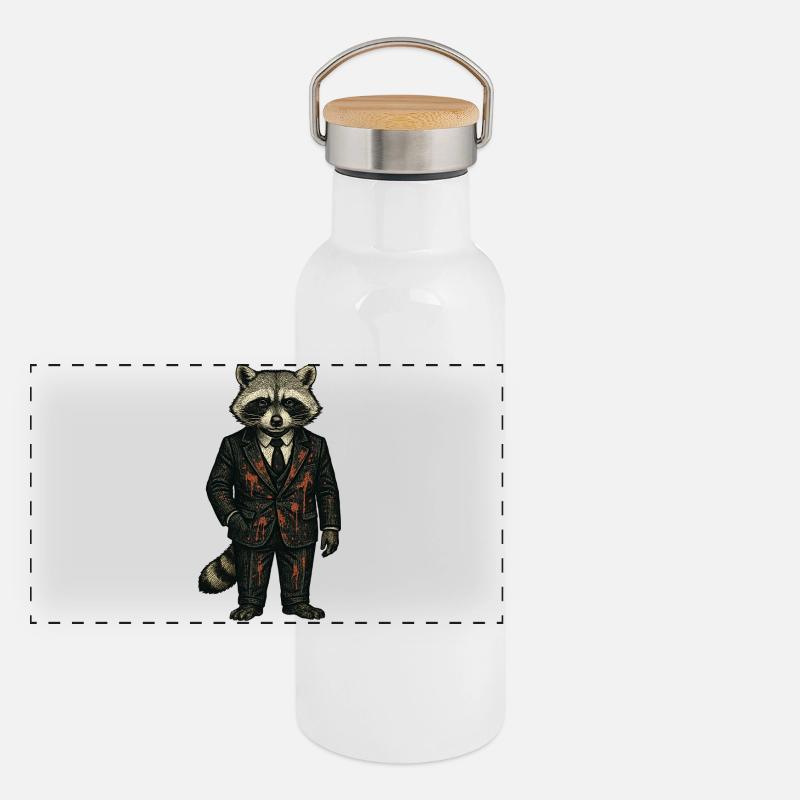 Panorama Thermosflasche mit Bambusdeckel