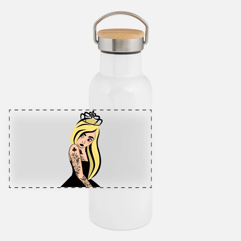 Punk Clover Lady Panoramic Thermal Bottle with Bamboo Lid