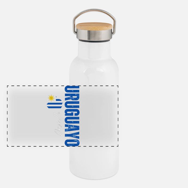 Orgueil uruguayen, design vertical Gourde isotherme avec bouchon en bambou