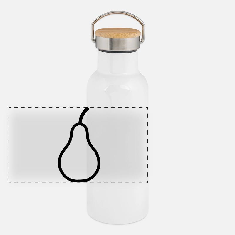 Panorama Thermosflasche mit Bambusdeckel