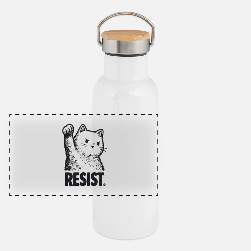 Panorama Thermosflasche mit Bambusdeckel