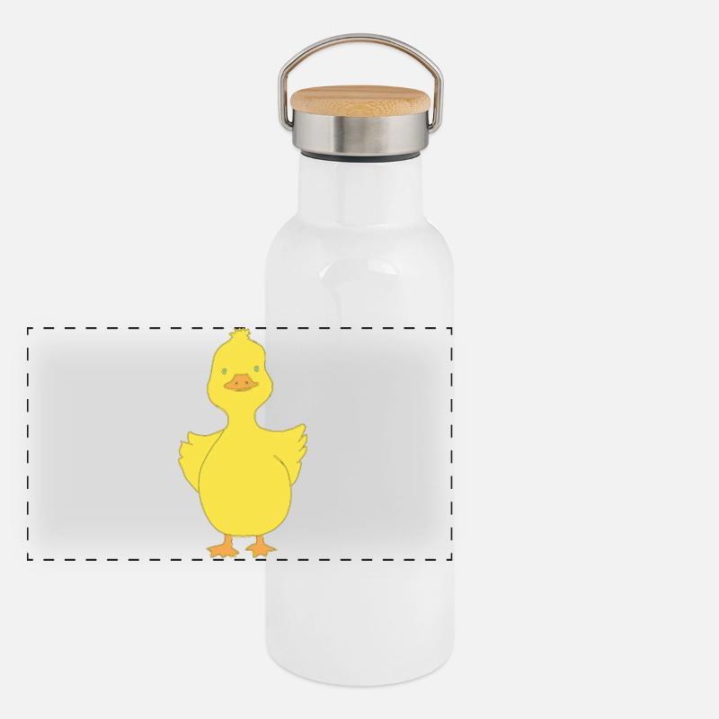 Duck funny Panoramic Thermal Bottle with Bamboo Lid