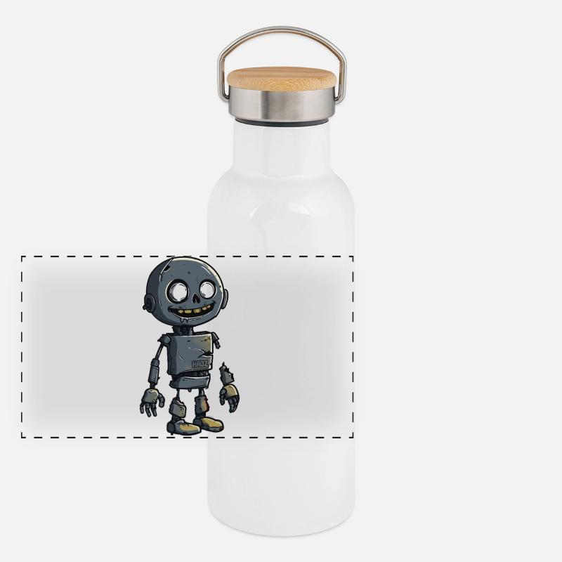Petit robot zombie à scrap Gourde isotherme avec bouchon en bambou