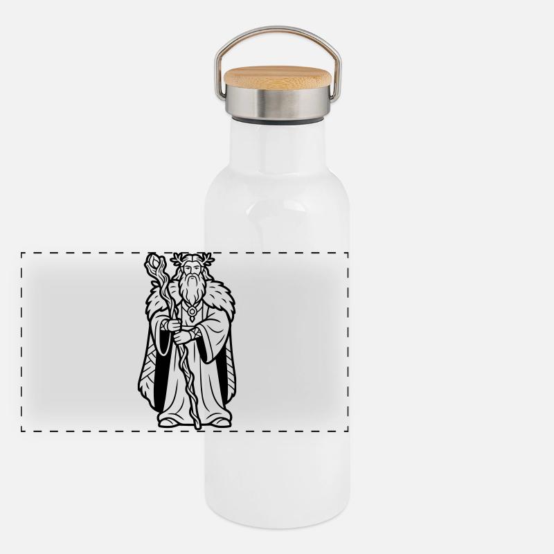 Druide Gourde isotherme avec bouchon en bambou