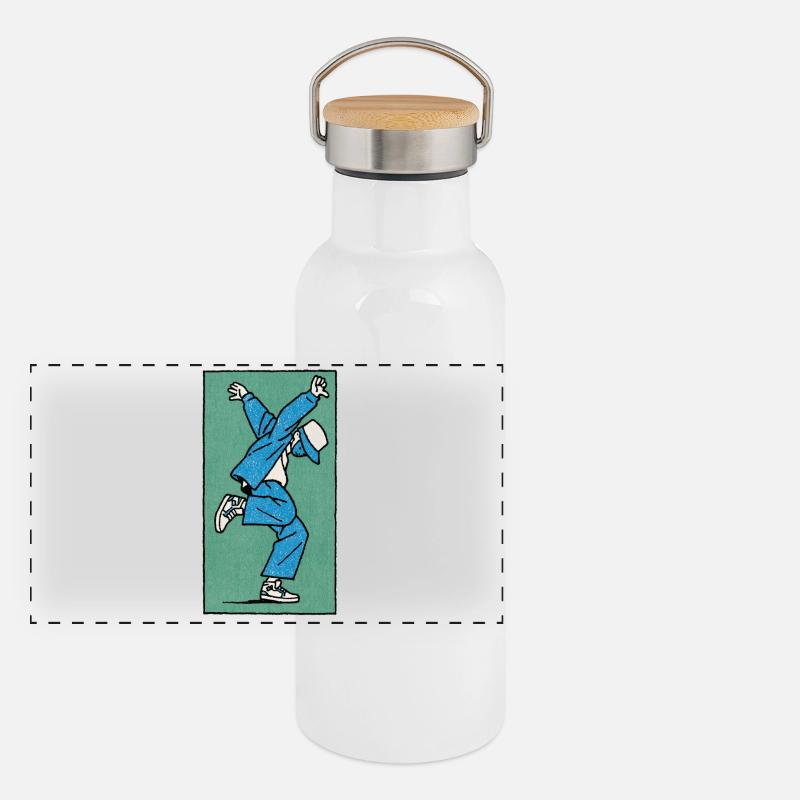 Danseur masculin #5 Gourde isotherme avec bouchon en bambou