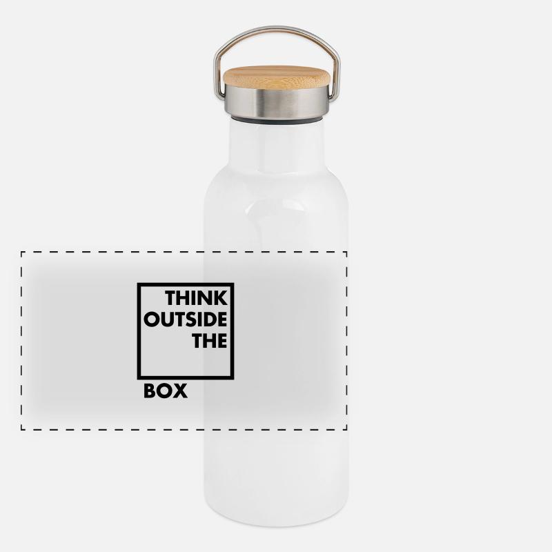 Think outside the box Panorama Thermosflasche mit Bambusdeckel