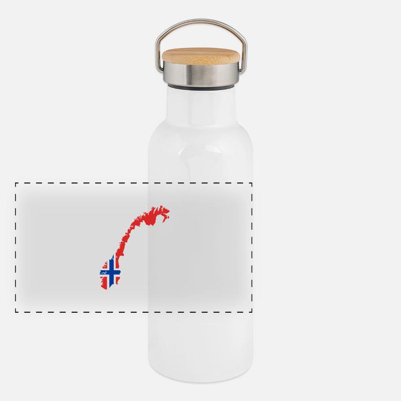 Norway Panorama Thermosflasche mit Bambusdeckel