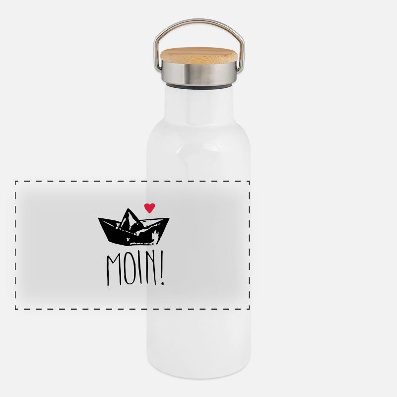 moin herz Panorama Thermosflasche mit Bambusdeckel