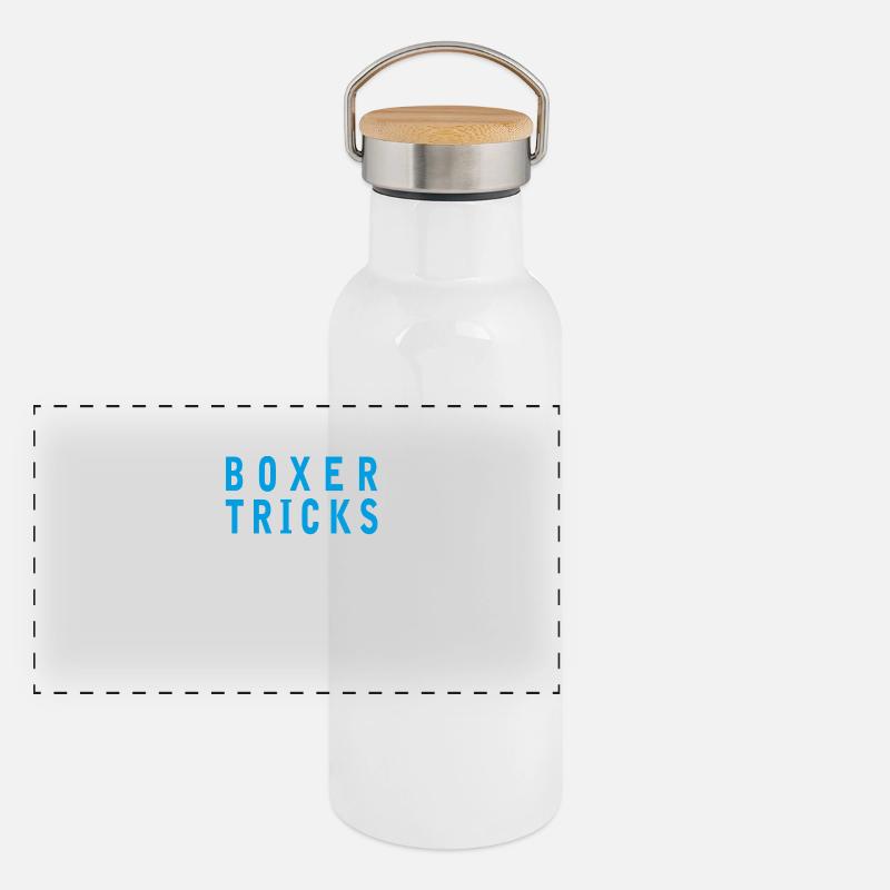 Boxer Tricks Panorama Thermosflasche mit Bambusdeckel