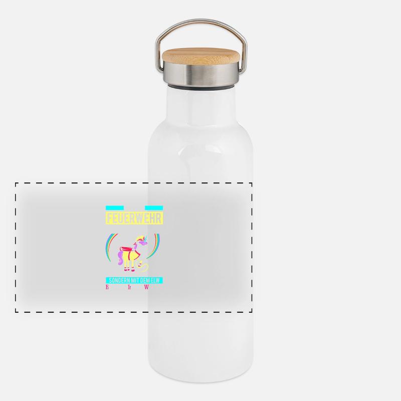 Princesse de feu - Licorne Gourde isotherme avec bouchon en bambou