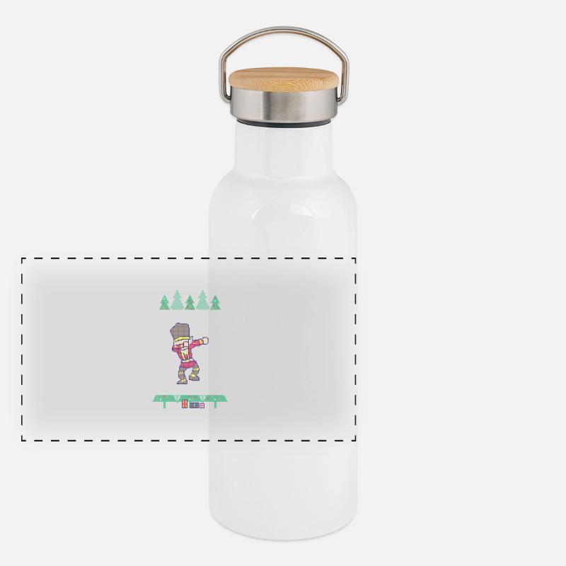 Dabbing Son of a Nutcracker Ugly Christmas Sweater Panoramic Thermal Bottle with Bamboo Lid