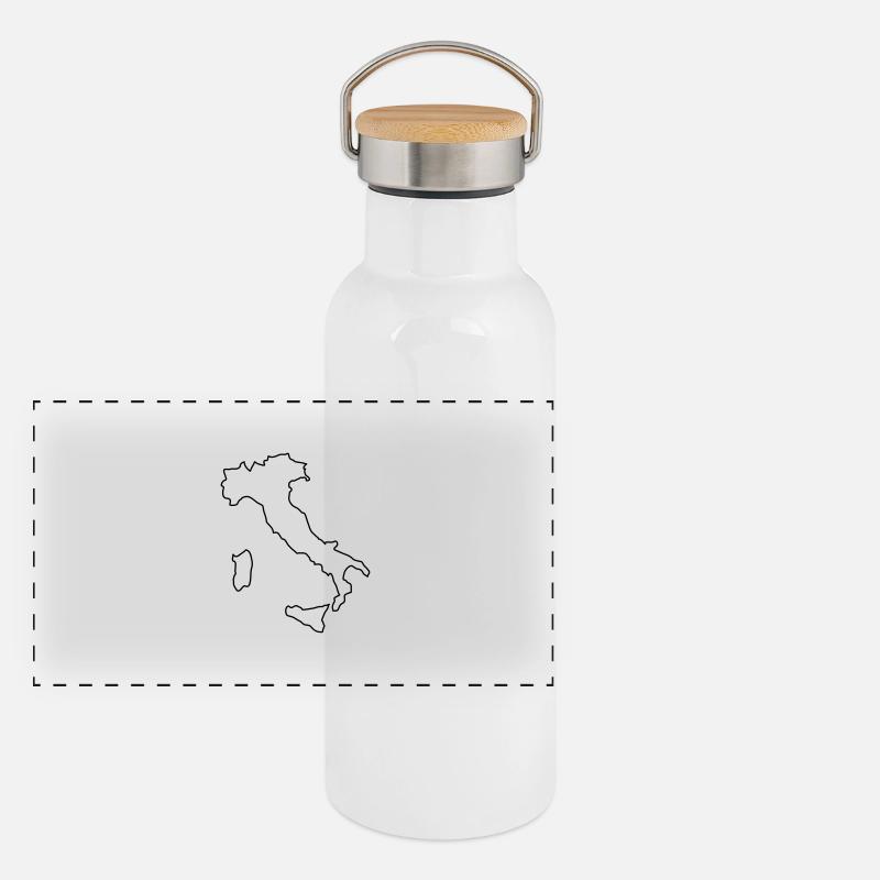 Italia - Outline Panoramic Thermal Bottle with Bamboo Lid