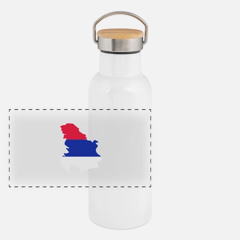 Serbien Panorama Thermosflasche mit Bambusdeckel
