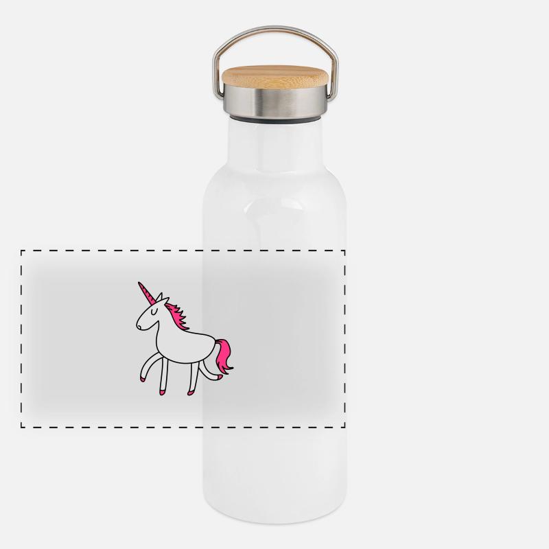licorne Gourde isotherme avec bouchon en bambou