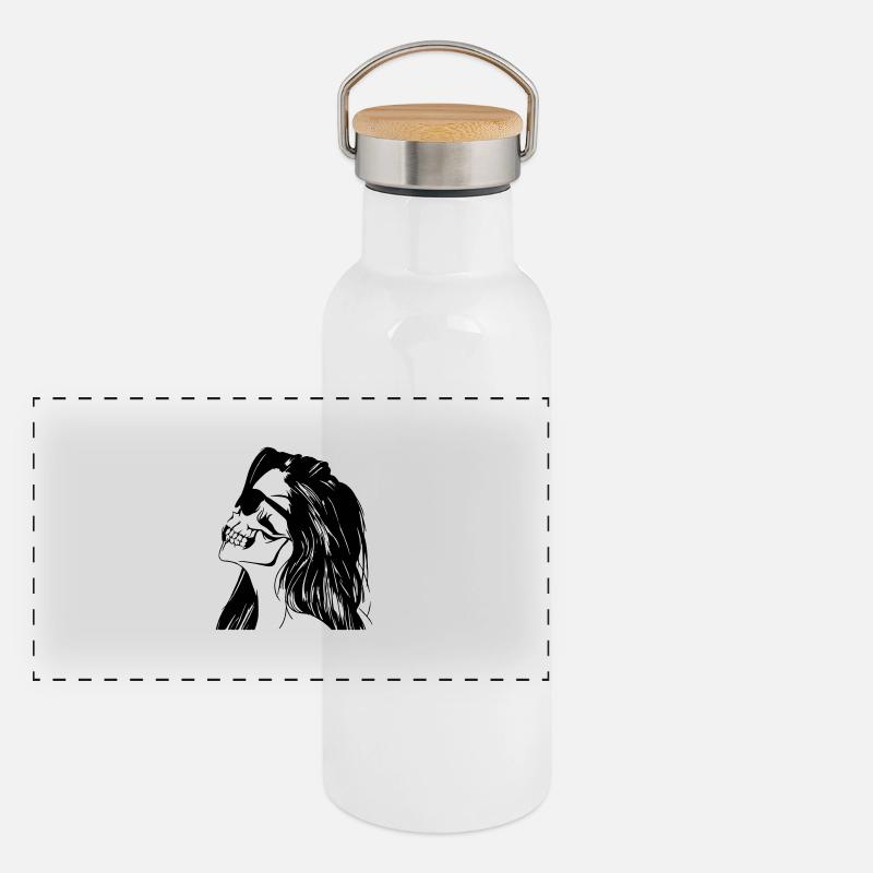 Panorama Thermosflasche mit Bambusdeckel