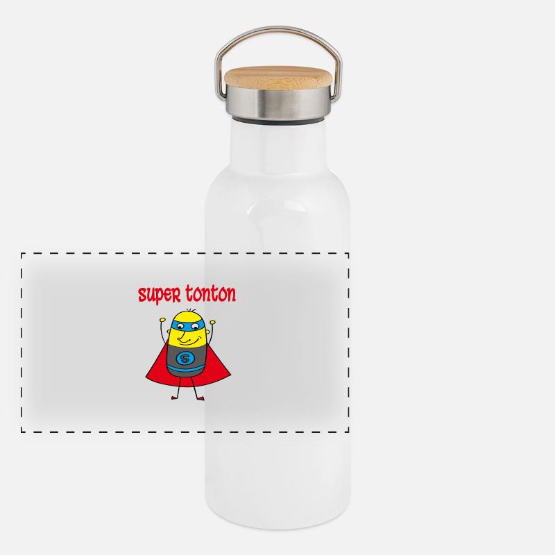 Super tonton Panorama Thermosflasche mit Bambusdeckel