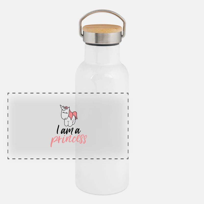 I am a princess Panoramic Thermal Bottle with Bamboo Lid