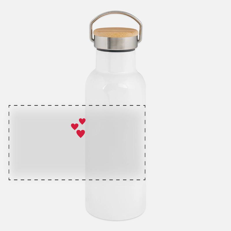 Kaffee Panorama Thermosflasche mit Bambusdeckel