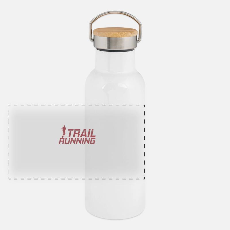 Forest Run Trail Running Panoramic Thermal Bottle with Bamboo Lid