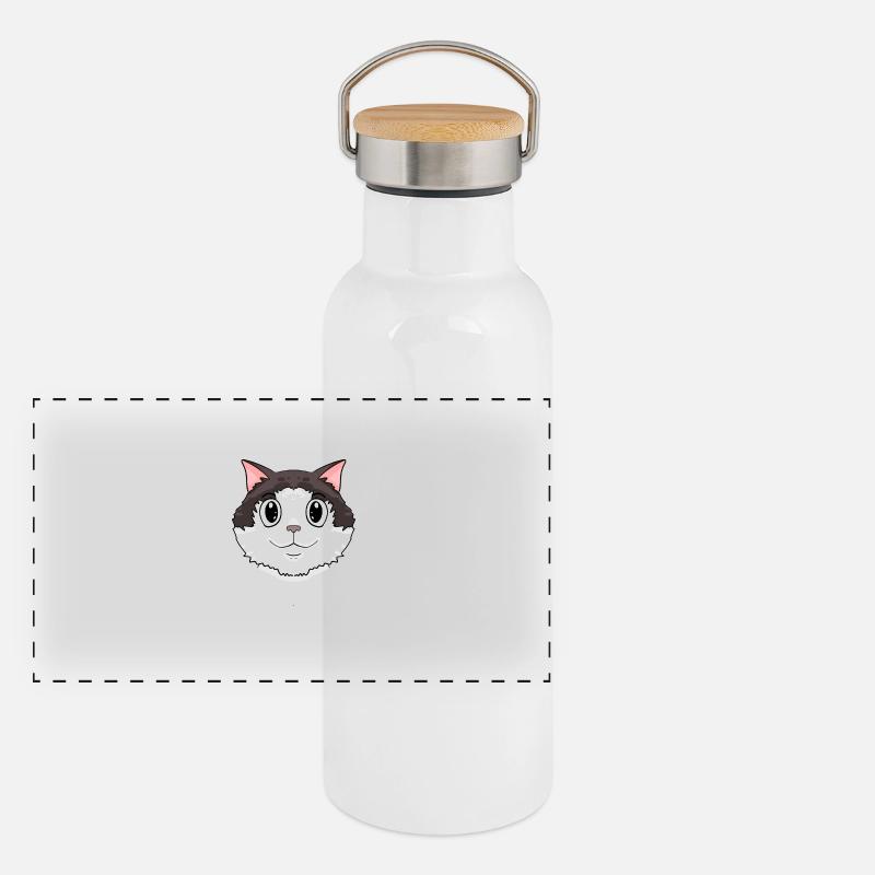 Chat Ragdoll Gourde isotherme avec bouchon en bambou