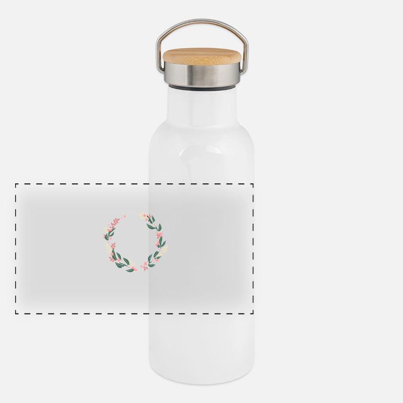 I am enough I am enough affirmation mindfulness Panoramic Thermal Bottle with Bamboo Lid