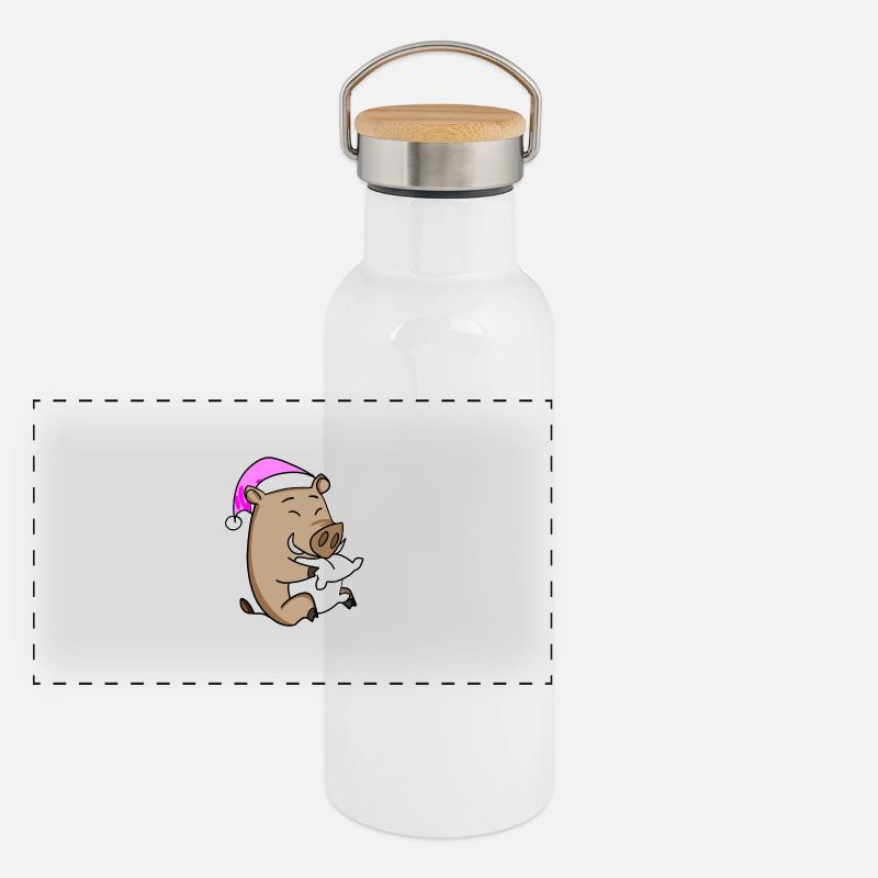 Sanglier avec oreiller et bonnet de couchage Gourde isotherme avec bouchon en bambou