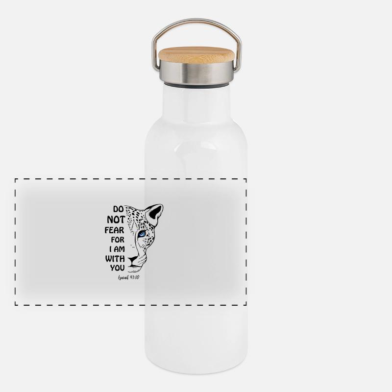 Citation religieuse Gourde isotherme avec bouchon en bambou