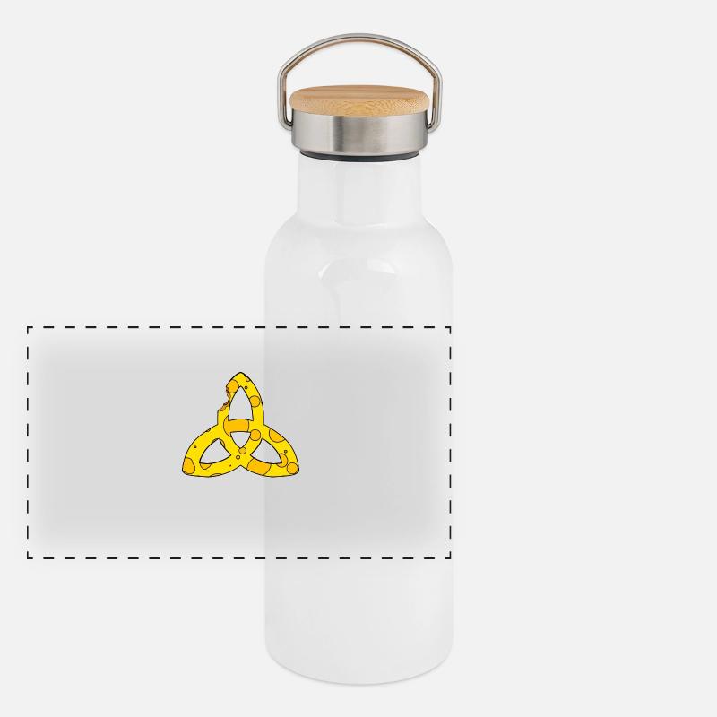 Symbole celtique Symbole Triqueta Gourde isotherme avec bouchon en bambou