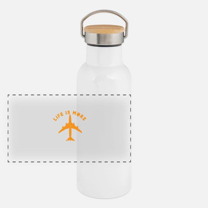 La vie est plus détendue avec des vacances d’agent de voyage Gourde isotherme avec bouchon en bambou