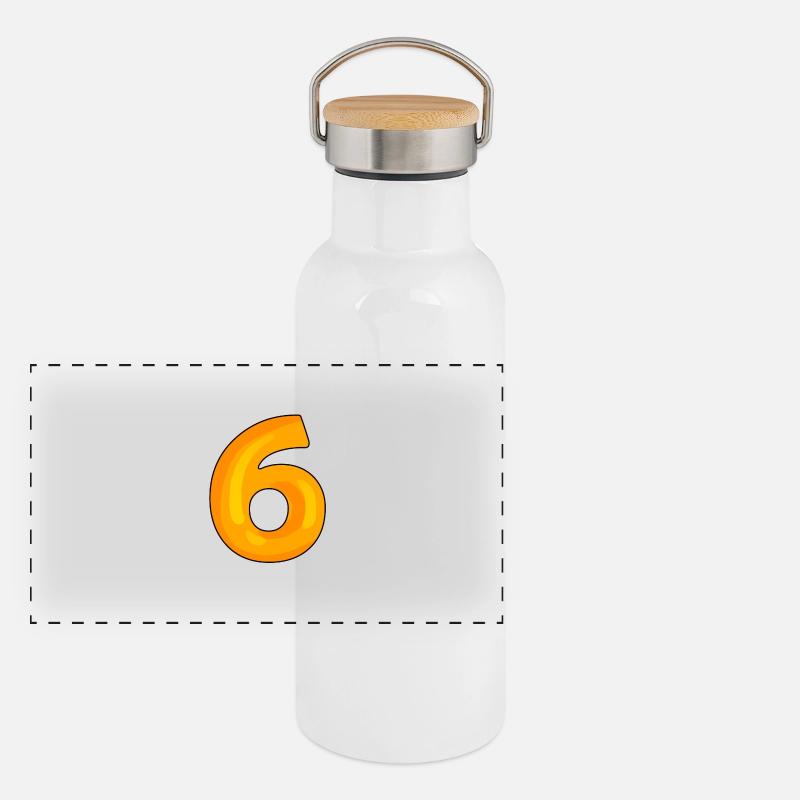 Six Numéro 6 Numéro Gourde isotherme avec bouchon en bambou
