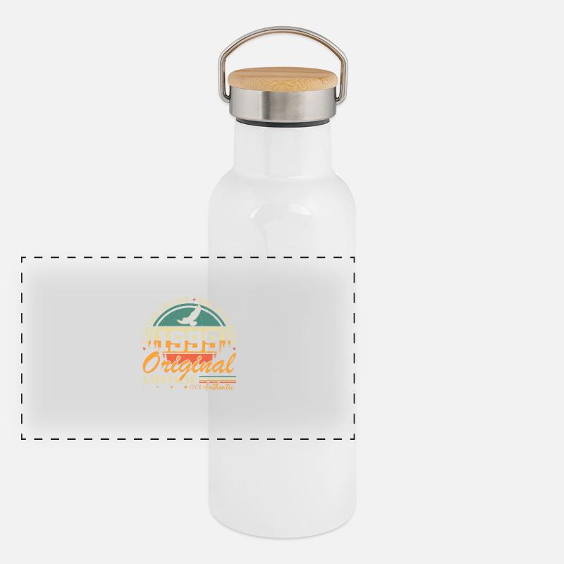 1995 Vintage Retro Geburtstagsgeschenk Panorama Thermosflasche mit Bambusdeckel