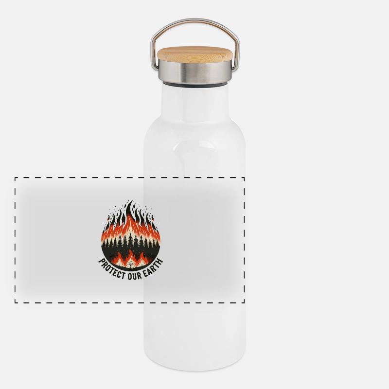 STOP FIRES Panoramic Thermal Bottle with Bamboo Lid