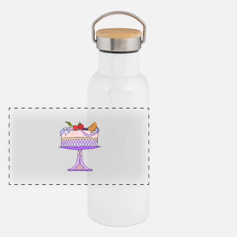 Kuchen Panorama Thermosflasche mit Bambusdeckel