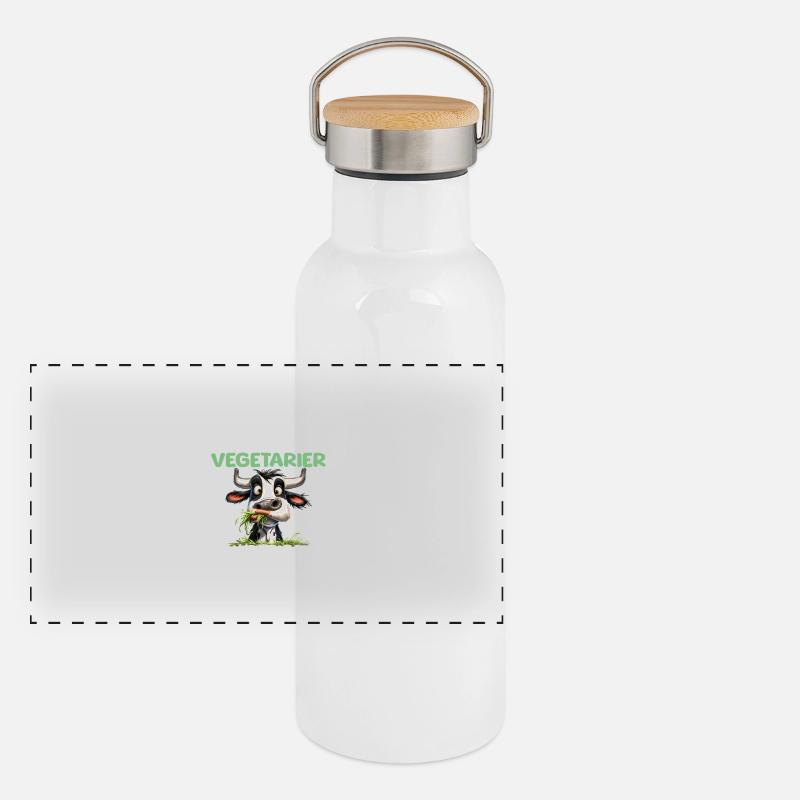 Végétarien d’occasion Gourde isotherme avec bouchon en bambou