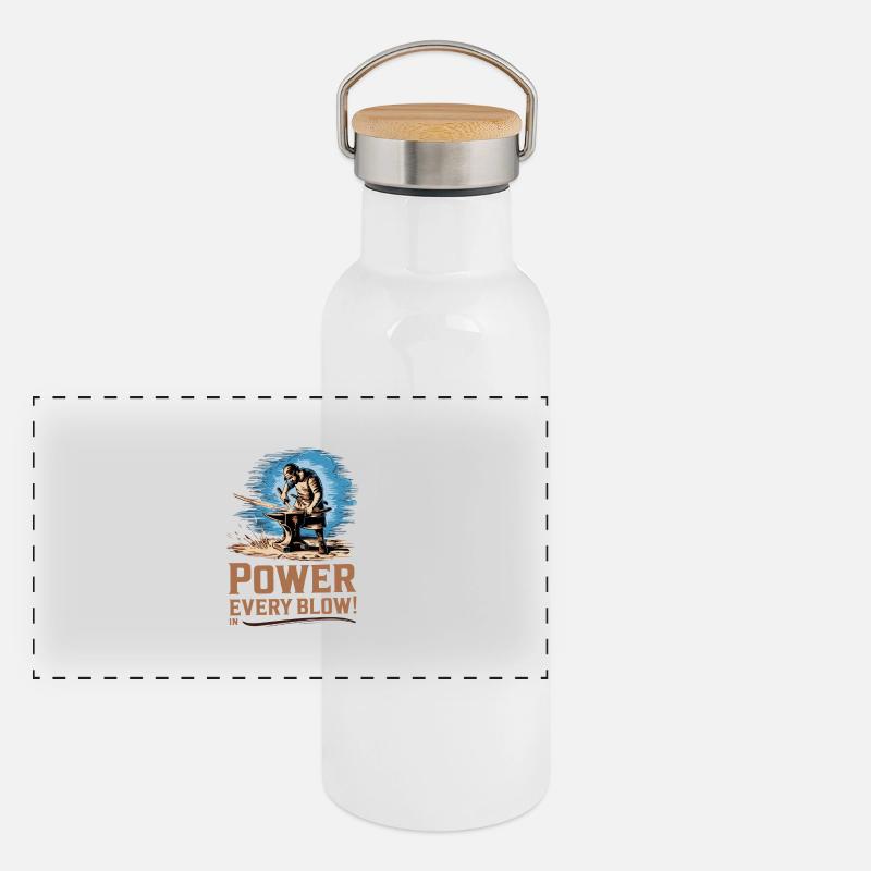 SCHMIED Panorama Thermosflasche mit Bambusdeckel