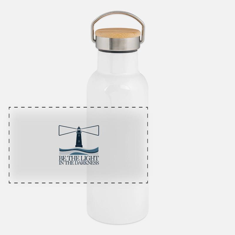 PHARES Gourde isotherme avec bouchon en bambou