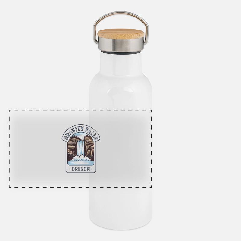 Gravity Falls Oregon für Oregon Urlauber Panorama Thermosflasche mit Bambusdeckel