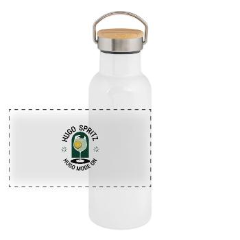 Spritz Cocktail Gift Idea Summer Drink - Panoramic Thermal Bottle with Bamboo Lid - white - Front