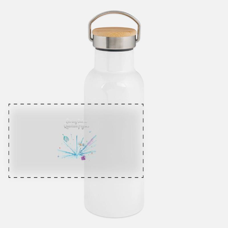Strung Out on Quantum Physics Design Panoramic Thermal Bottle with Bamboo Lid