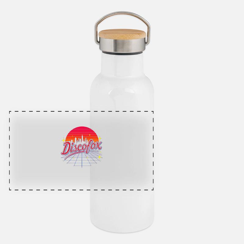 Discofox Panorama Thermosflasche mit Bambusdeckel