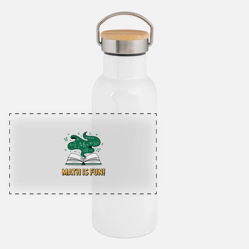 MATHEMATIK Panorama Thermosflasche mit Bambusdeckel