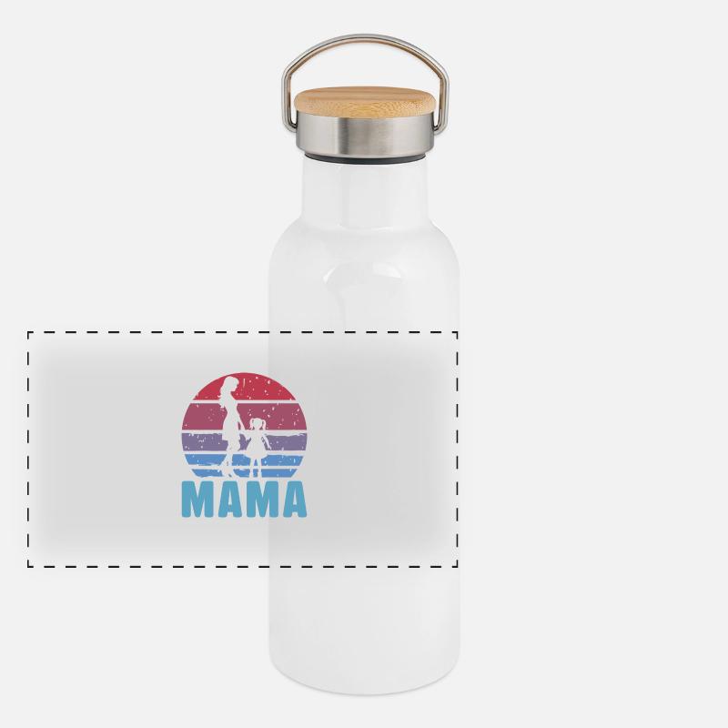 Maman Gourde isotherme avec bouchon en bambou